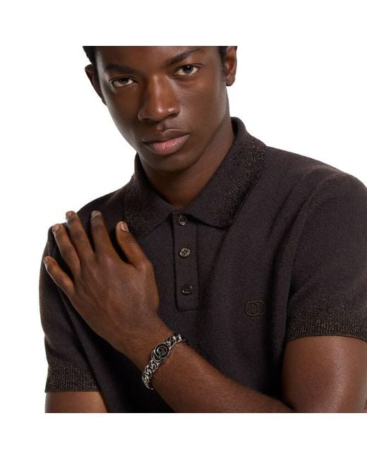 Gucci Metallic Interlocking Chain Bracelet for men