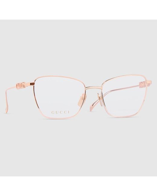 Occhiale A Farfalla di Gucci in Metallic