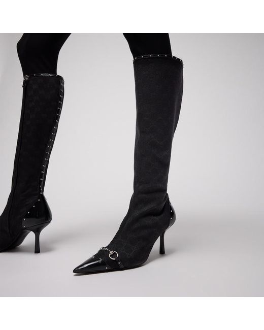 Gucci Black Savoy Boot, Uk