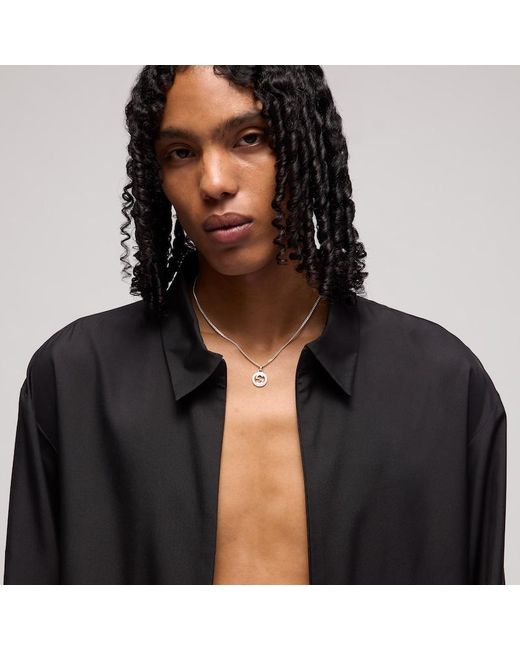 Collana Interlocking Con Pendente di Gucci in Metallic