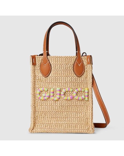 Gucci Brown Super Mini Bag With Logo