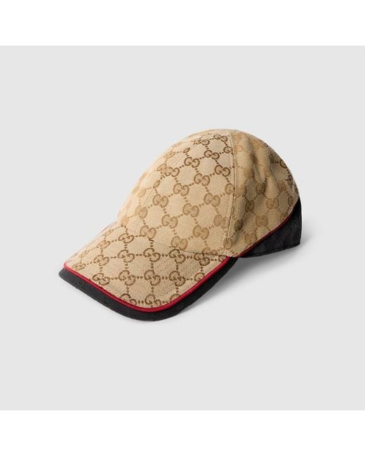 Gucci Natural Gg Cotton Canvas Baseball Hat, Size M, Fabric for men