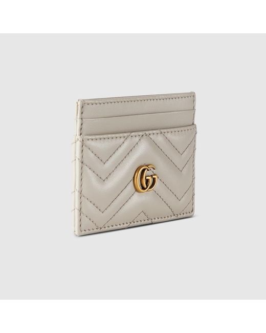 Gucci Natural GG Marmont Matelassé Card Case