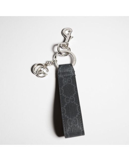 Gucci White Gg Keychain With Double G for men