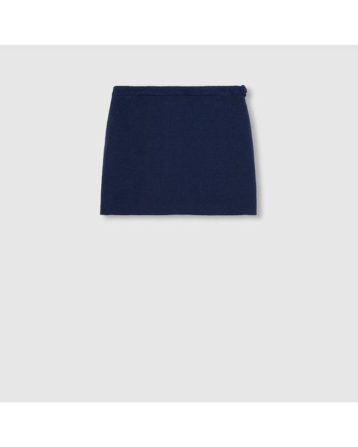 Gucci コットン ツイード スカート, ブルー, ウェア Blue
