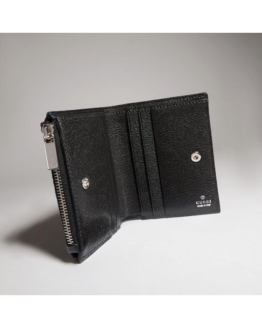 Gucci Black Small Wallet With Plaque