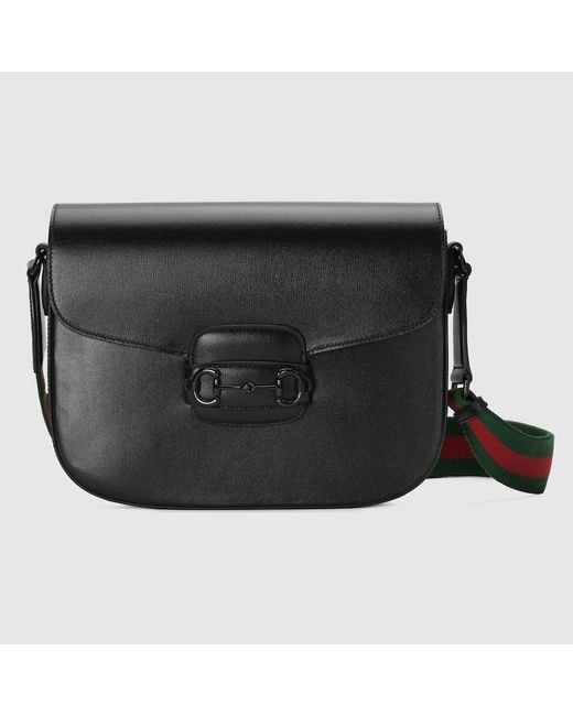 Borsa a spalla Horsebit 1955 di Gucci in Black da Uomo