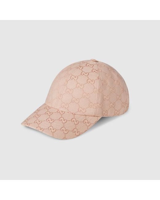 Gucci Pink Gg Canvas Baseball Hat