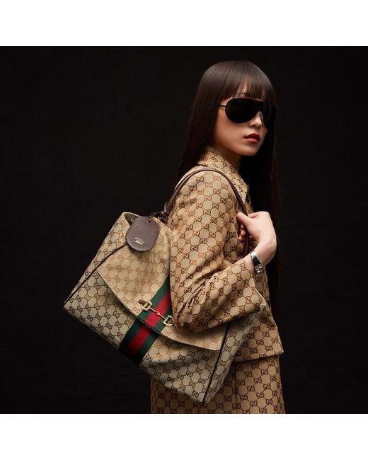 Gucci Brown Paparazzo Large Top Handle Bag