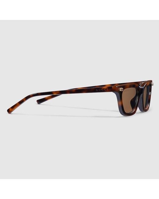 Lunettes De Soleil À Monture Œil-De-Chat Gucci en coloris Brown
