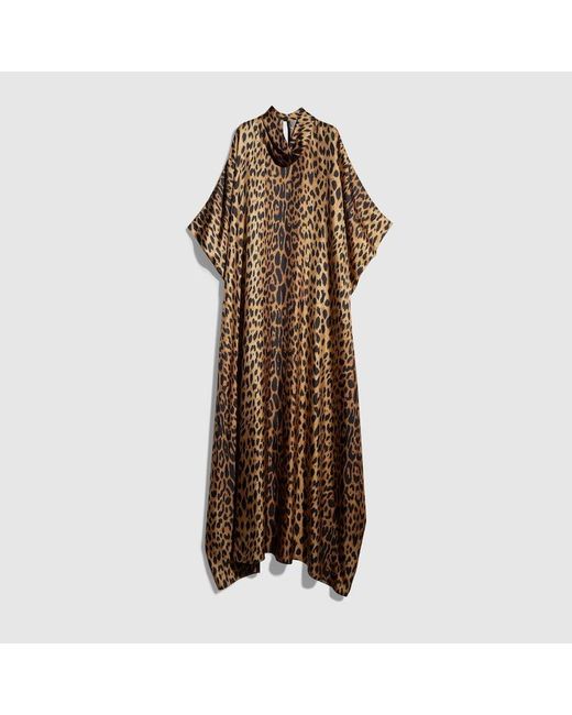 Gucci Brown Printed Silk Dress
