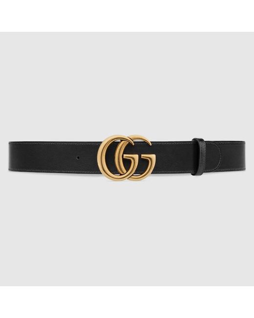 Cintura Reversibile GG Marmont di Gucci in Natural