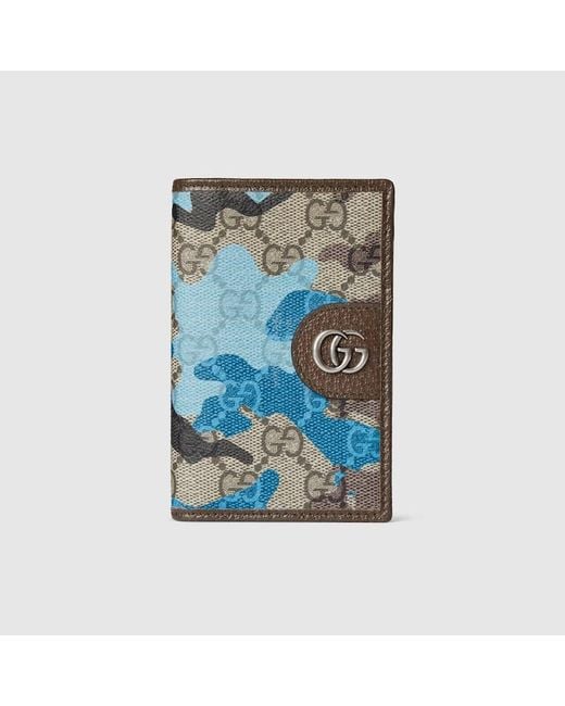 Gucci Blue Gg Long Card Case for men