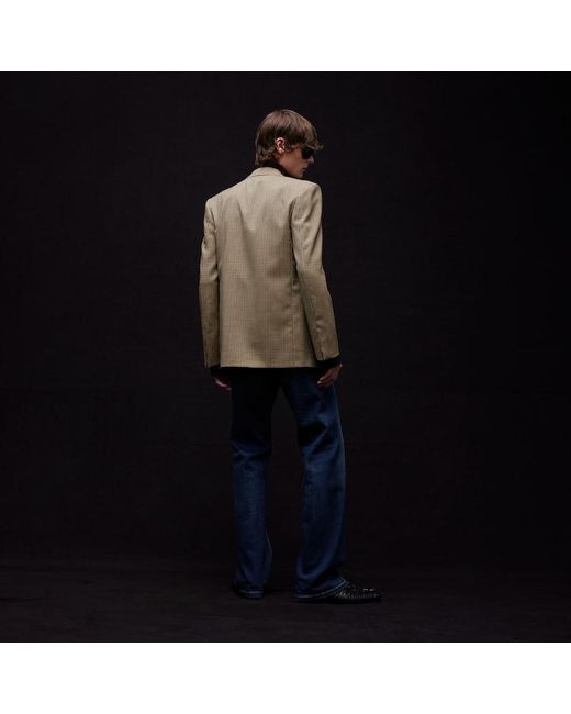Gucci Brown Gingham Wool Single-Breasted Jacket for men