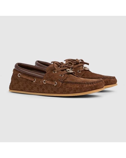 Gucci Brown Damen-Bootsschuh, Größe