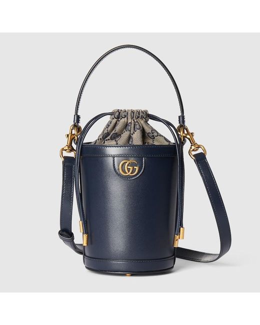 Gucci Blue Ophidia Mini Bucket Bag