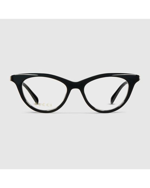 Gucci Black Cat-Eye Optical Frame
