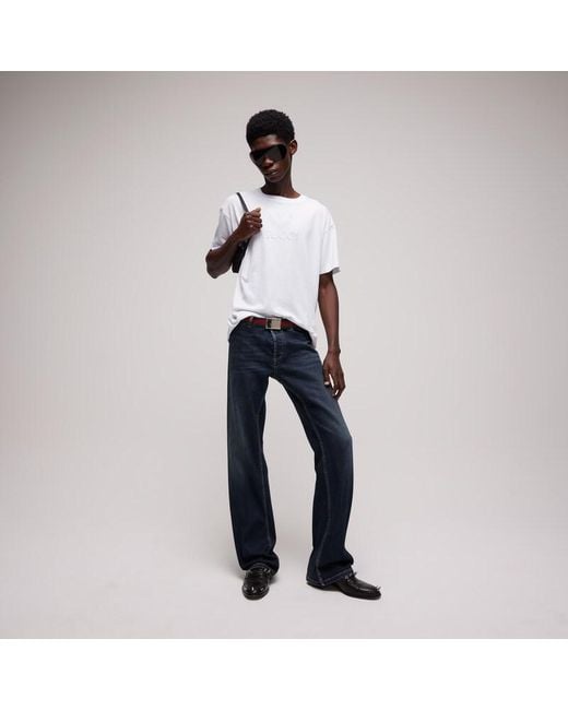 Gucci White Cotton Jersey T-Shirt With Embroidery for men