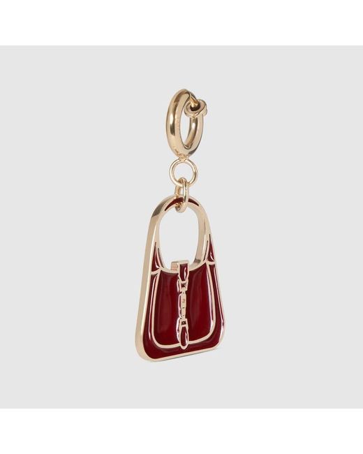 Gucci Red Taschenanhänger Mit Jackie Detail