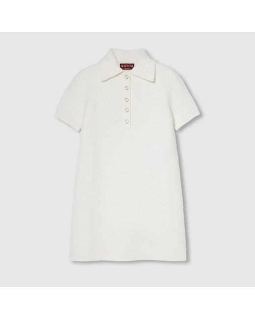 Gucci ブークレウール ポロドレス, ホワイト, ウェア White
