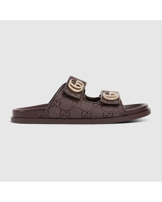 Gucci Brown Sandal With Double G