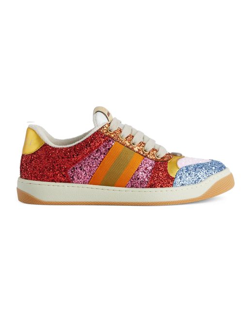 Glitter gucci cheap sneakers womens