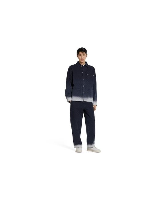 Gucci Blue Bleached Gg Cotton Denim Jacquard Pant for men