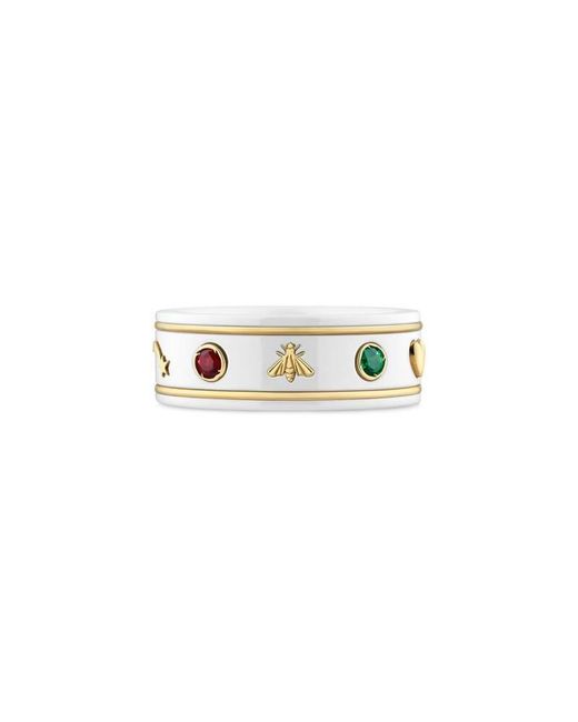 Gucci Multicolor 18kt Yellow Gold Icon Gemstone Ring