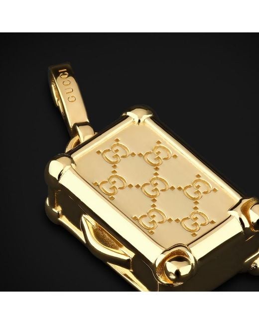 Gucci Metallic Savoy Trunk Motif Charm