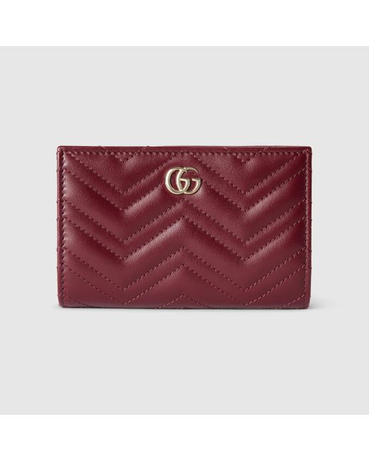 Gucci ダブルg ウォレット, レッド, Leather Red