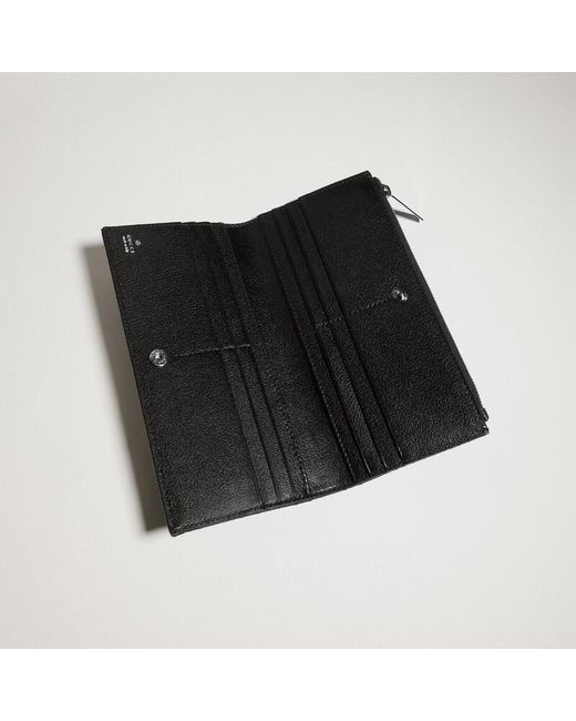 Gucci Brown Long Wallet With Plaque