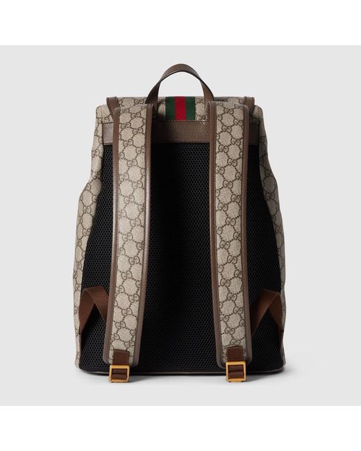 Gucci Brown Ophidia Small GG Backpack for men