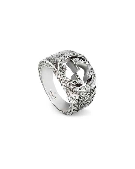 Gucci Interlocking G Ring in Silver 