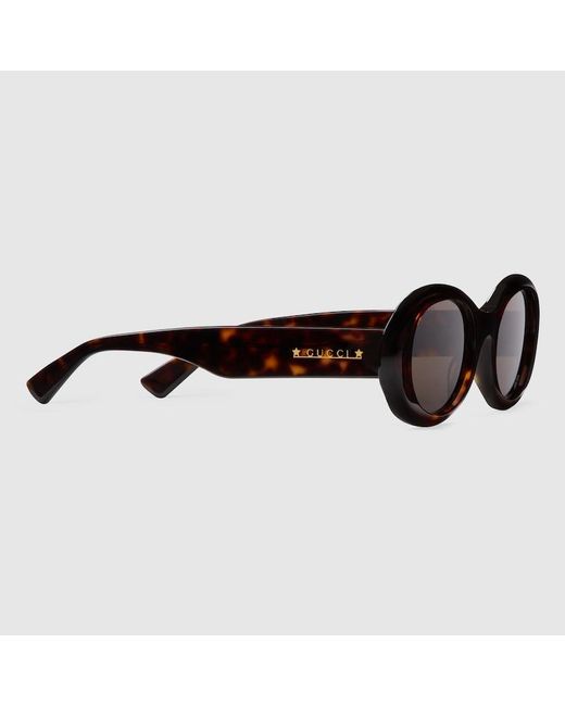 Gucci Brown Oval-shaped Sunglasses