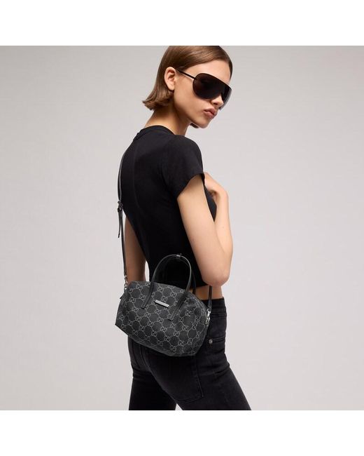Gucci Black Small Boston Bag With Plaque