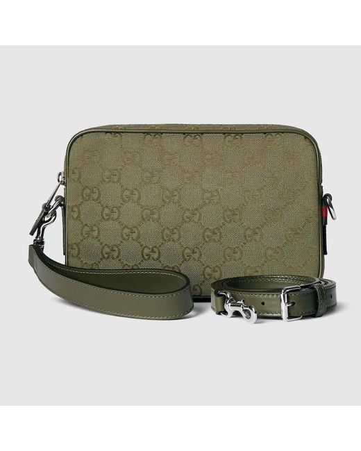 Gucci Green Gg Canvas Small Crossbody Bag for men
