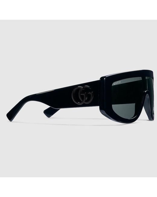 Gucci Black Rectangular Frame Sunglasses