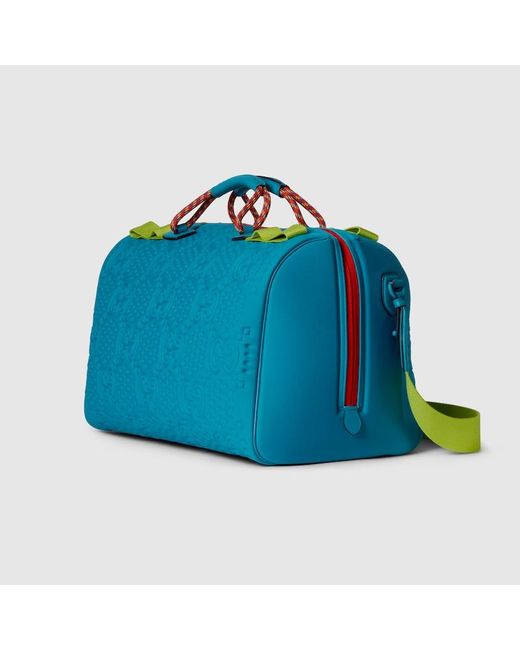 Gucci Blue Medium GG Scuba Duffle Bag for men