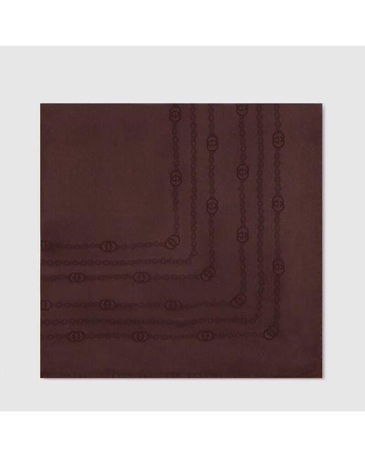 Gucci Purple Interlocking G Chain Silk Carré