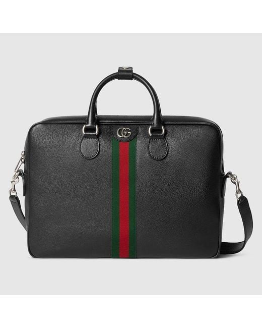 Gucci Black Ophidia Large Briefcase, Leather for men