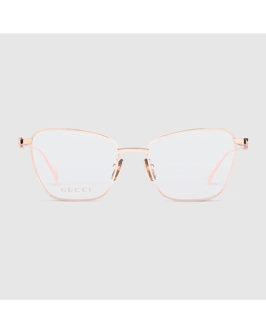 Occhiale A Farfalla di Gucci in Metallic