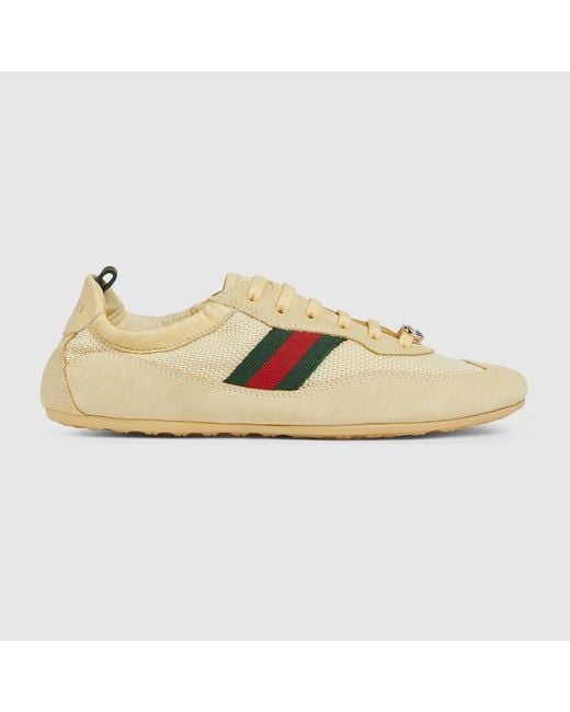Gucci Metallic Shift Sneaker, Size 34 It