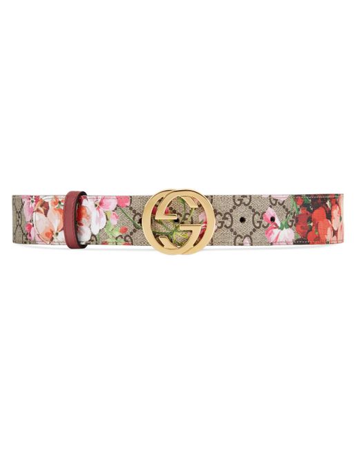 Gucci GG Blooms Belt in Pink | Lyst