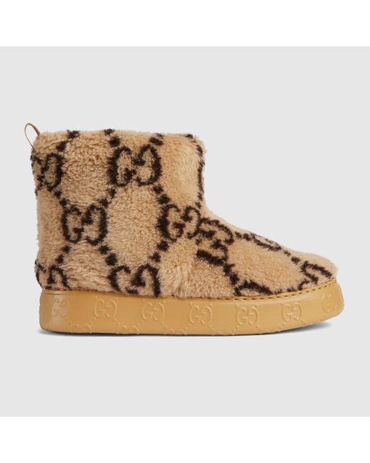 Gucci Natural GG Ankle Boot