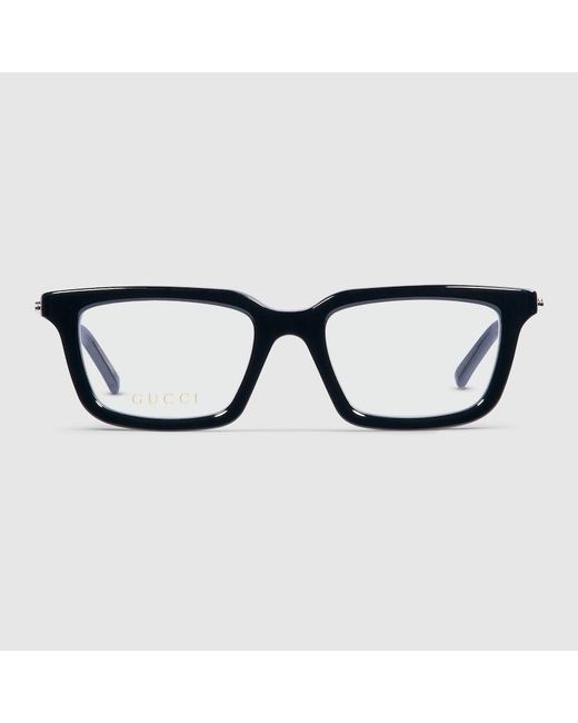 Montura Óptica Rectangular Gucci de hombre de color Black