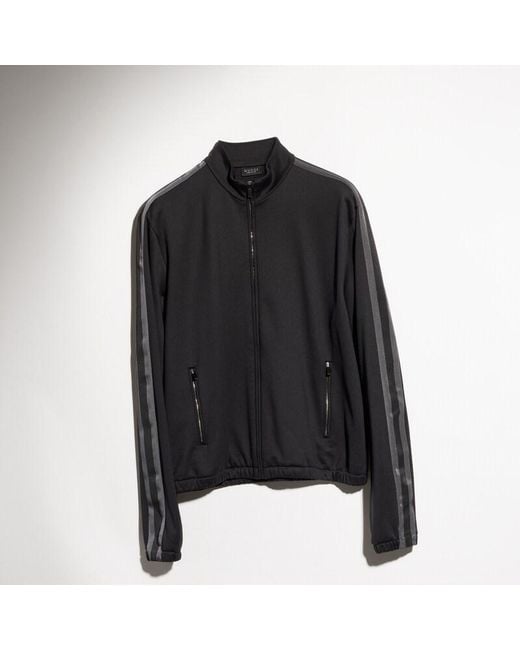Gucci Black Cotton Jersey Zip Jacket With Muted Web for men