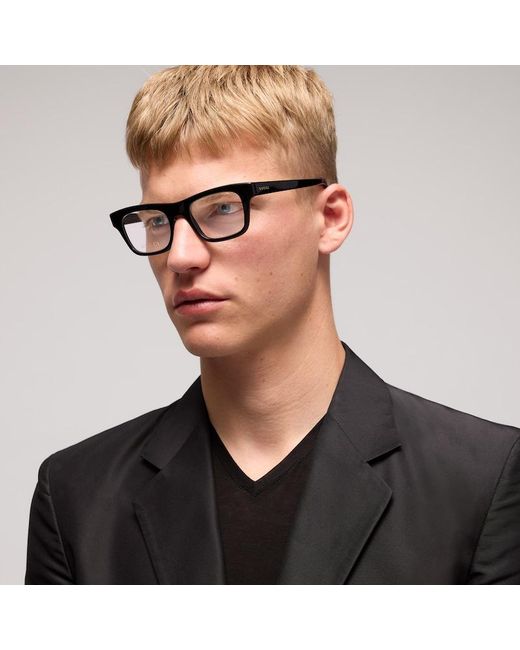 Gucci Black Rectangular Optical Frame for men