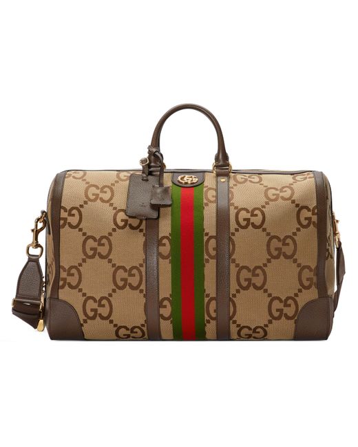 Gucci Canvas Jumbo GG Large Duffle Bag in Beige (Natural) for Men ...