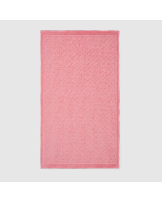 Gucci Pink Gg Terrycloth Jacquard Beach Towel