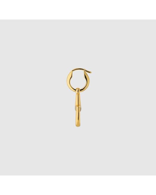 Gucci Metallic Horsebit 18K Earrings